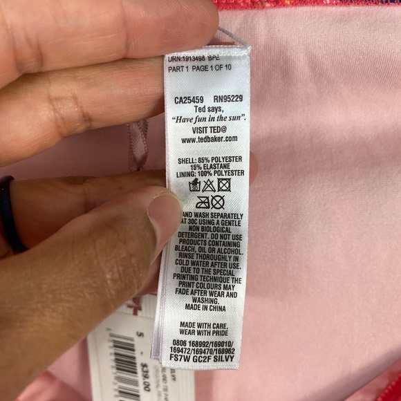 TED BAKER LONDON Orchid Wonderland Side Tie Bikini BOTTOM ONLY in Straw … - Picture 11 of 14